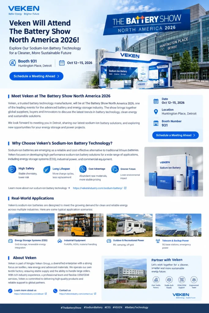veken sodium ion battery exhibition